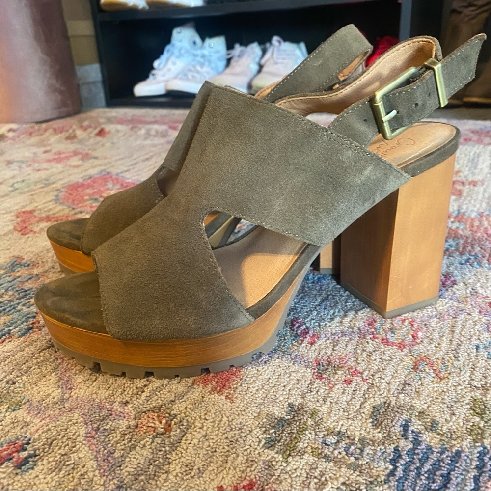 Chunky High Heels by Crown Vintage